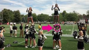 Here I am as a college cheerleader. Look at me all fit and stuff.